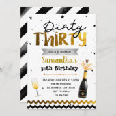 Uitnodiging voor een vuile dertig feest (Voorkant / Achterkant)