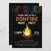 Uitnodiging voor een vuurwerkparty (Voorkant / Achterkant)