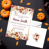 Uitnodiging voor een warme herfstige wilde bloemen