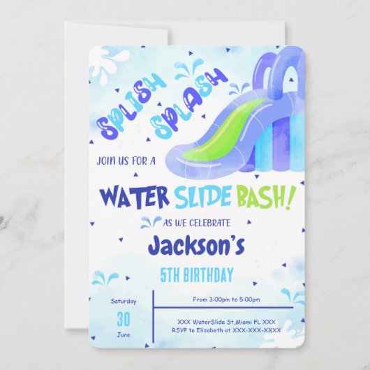 uitnodiging voor een waterdij (Voorkant)