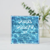 Uitnodiging voor een waterpoolparty (Staand voorkant)