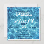 Uitnodiging voor een waterpoolparty (Voorkant)