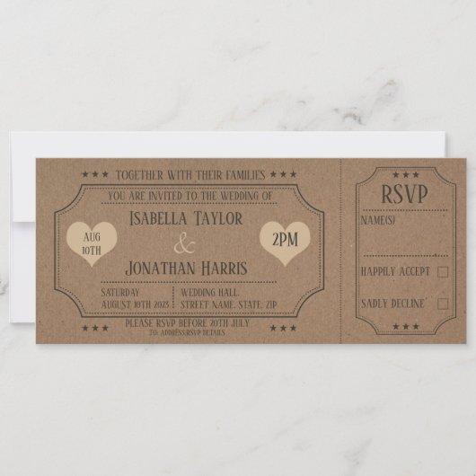 uitnodiging voor een weddenschap met RSVP (Voorkant)