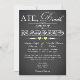 Uitnodiging voor een wedding reception in krijtbor