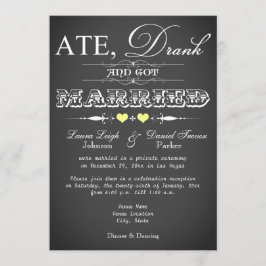 Uitnodiging voor een wedding reception in krijtbor