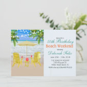 UITNODIGING Voor een weekend aan het strand - elke (Staand voorkant)