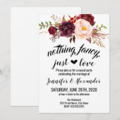 Uitnodiging voor een weglopersbruiloft (Voorkant / Achterkant)