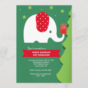 Uitnodiging voor een White Elephant-cadeauuitwisse