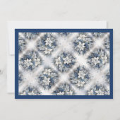 Uitnodiging voor een White Poinsettia Holiday Part (Achterkant)