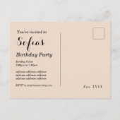 Uitnodiging voor een wijnfeest voor volwassenen (Achterkant)