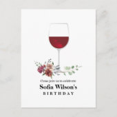 Uitnodiging voor een wijnfeest voor volwassenen (Voorkant)