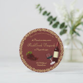 Uitnodiging voor een wijnproeverij (Staand voorkant)