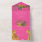 Uitnodiging voor een Wild Safari Big Cats-huwelijk (Binnen)