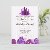 Uitnodiging voor een Wine & Cheese Bridal Shower (Staand voorkant)