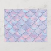 Uitnodiging voor een zeemeermin-verjaardagsfeest o (Achterkant)