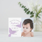 Uitnodiging voor een zeemeermin-verjaardagsfeest o (Staand voorkant)