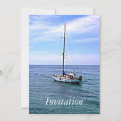 Uitnodiging voor een zeilboot (Voorkant)