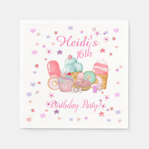 Uitnodiging voor een zoete partij, Editable Birthd Servet