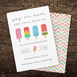 Uitnodiging voor een zomerijsverjaardagsfeestje