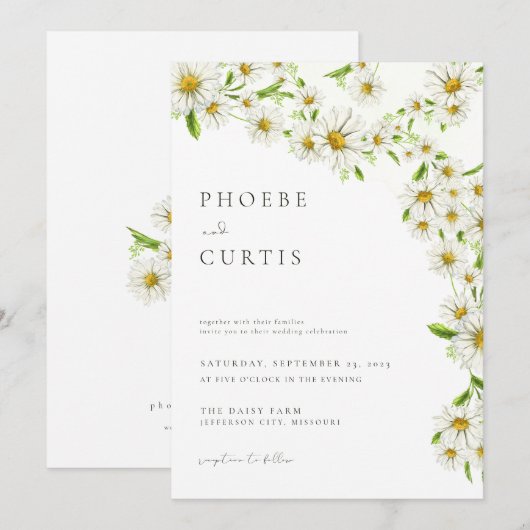 Uitnodiging voor een zomervakantie tijdens de lent (Voorkant / Achterkant)