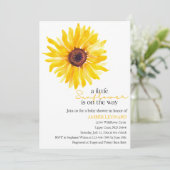 Uitnodiging voor een Zonnebloem Baby Shower (Staand voorkant)