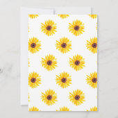 Uitnodiging voor een Zonnebloem Baby Shower (Achterkant)