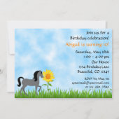 uitnodiging voor een Zonnebloem- en paardenfeest (Achterkant)