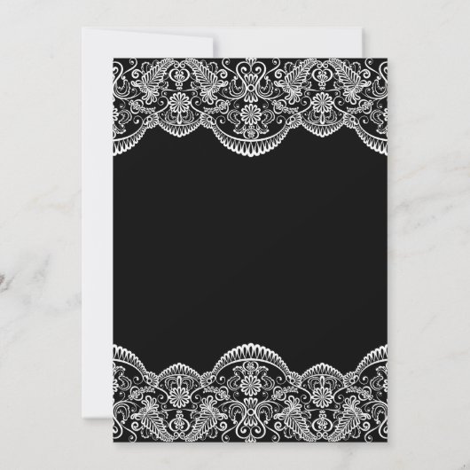 Uitnodiging voor een zwart en wit Marokkaans huwel (Achterkant)