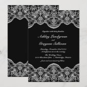 Uitnodiging voor een zwart en wit Marokkaans huwel (Voorkant / Achterkant)