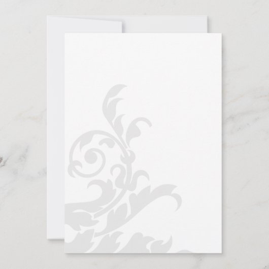 Uitnodiging voor een zwart en zilveren huwelijk (Achterkant)