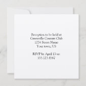 Uitnodiging voor een zwart en zilveren huwelijk (Achterkant)