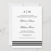 Uitnodiging voor een zwart-gesofisticeerd huwelijk (Voorkant)