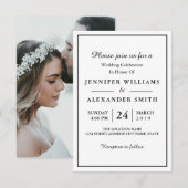 Uitnodiging voor een zwart-wit eBay-wedstrijd voor (Voorkant / Achterkant)