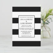 Uitnodiging voor een zwart-wit huwelijk (Staand voorkant)