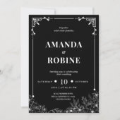 Uitnodiging voor een zwart-wit huwelijk (Voorkant)