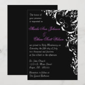 Uitnodiging voor een zwart-withuwelijk (Voorkant / Achterkant)