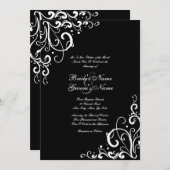 Uitnodiging voor een zwart-withuwelijk (Voorkant / Achterkant)