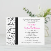 Uitnodiging voor een zwart-withuwelijk (Staand voorkant)