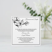 Uitnodiging voor een zwart-withuwelijk (Staand voorkant)