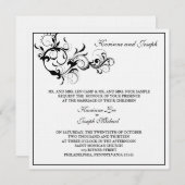 Uitnodiging voor een zwart-withuwelijk (Voorkant / Achterkant)