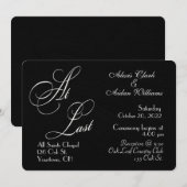 uitnodiging voor een zwarte bruiloft (Voorkant / Achterkant)