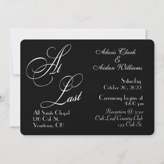 uitnodiging voor een zwarte bruiloft (Voorkant)