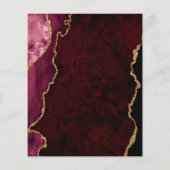 Uitnodiging voor een zwarte en Bourgognige gouden  (Achterkant)