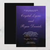 Uitnodiging voor een zwarte en Paarse troep (Voorkant / Achterkant)