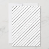 Uitnodiging voor een zwarte en witte moderne, mini (Achterkant)