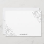 Uitnodiging voor een zwarte jurk-vrijgezellenfeest (Achterkant)