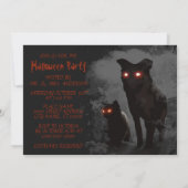 Uitnodiging voor een zwarte kat en een zwarte hall (Achterkant)