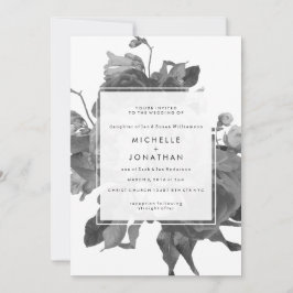 Uitnodiging voor een zwarte moderne Roos