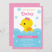 Uitnodiging voor eenden / Uitnodiging voor rubbere (Voorkant / Achterkant)