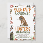 Uitnodiging voor eendenjacht op verjaardag (Voorkant)
